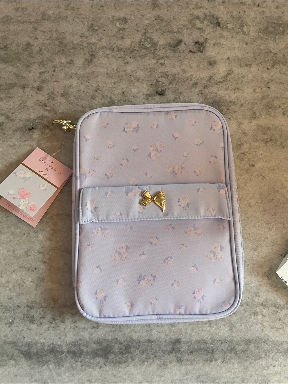 LoveShackFancy Lavender tech organizer